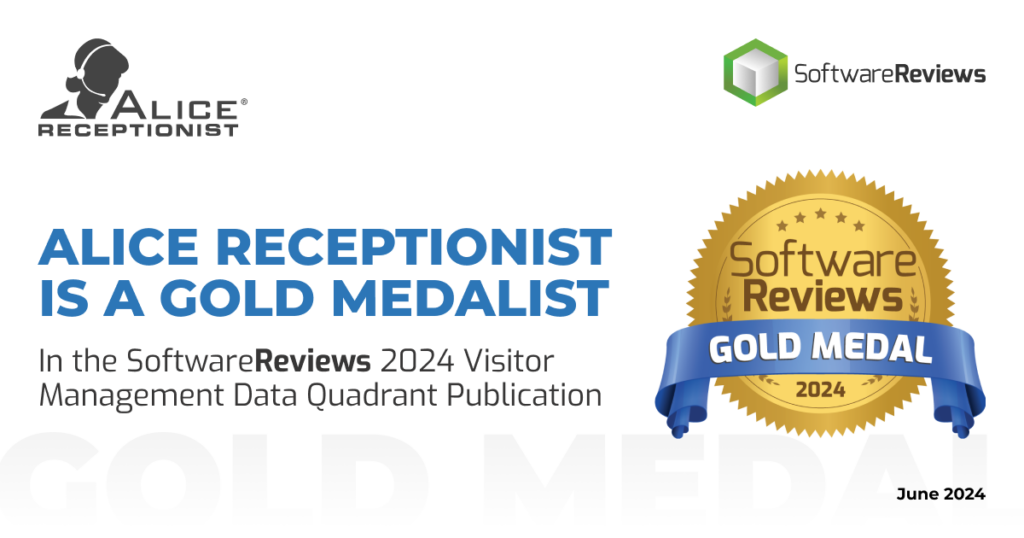 best guest management software ALICE Receptionist Gold Medalist