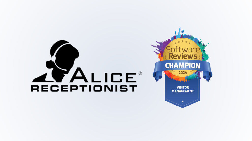 Top Visitor Management Solution Awarded to ALICE Receptionist